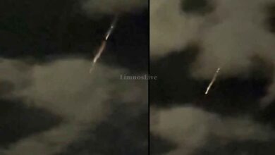 Φλεγόμενα αντικείμενα στον ουρανό της Λήμνου κατά την επανείσοδο διαστημικών υπολειμμάτων