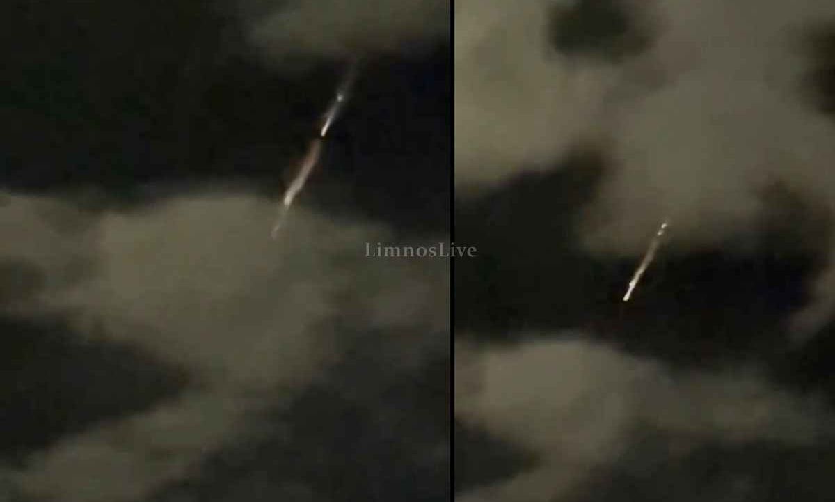 Φλεγόμενα αντικείμενα στον ουρανό της Λήμνου κατά την επανείσοδο διαστημικών υπολειμμάτων