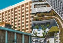 Η εντυπωσιακή πρόσοψη του νέου ξενοδοχείου Conrad Athens The Ilisian στη λεωφόρο Βασιλίσσης Σοφίας