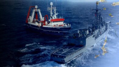 Η τουρκική φρεγάτα Goksu στη θάλασσα της Ανατολικής Μεσογείου κοντά στην Κάσο