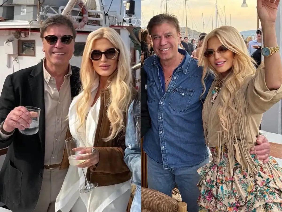 Η Μαρίνα Σταυράκη χαμογελαστή στο αεροδρόμιο μαζί με τον σύντροφό της Bulent Ozkan Tunca