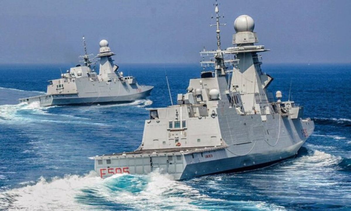 Ιταλική φρεγάτα και ναρκαλιευτικά σε αποστολή στην ανοιχτή θάλασσα για την ασφάλεια των πλοίων