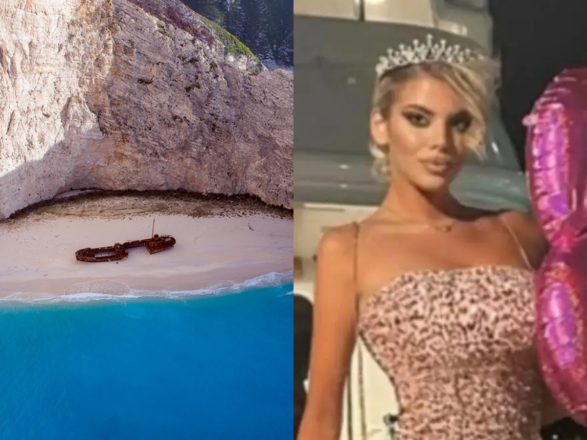 Το σκουριασμένο πλοίο Παναγιώτης στην παραλία Ναυάγιο της Ζακύνθου και η 19χρονη Μυρτώ
