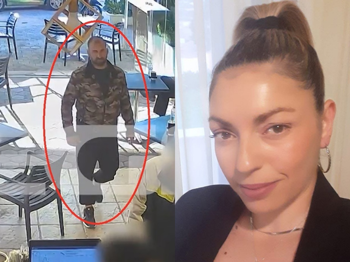 Στιγμιότυπο από κάμερα ασφαλείας που δείχνει τον 40χρονο δολοφόνο της Ελευθερίας Γιακουμάκη σε καφετέρια της Κρήτης