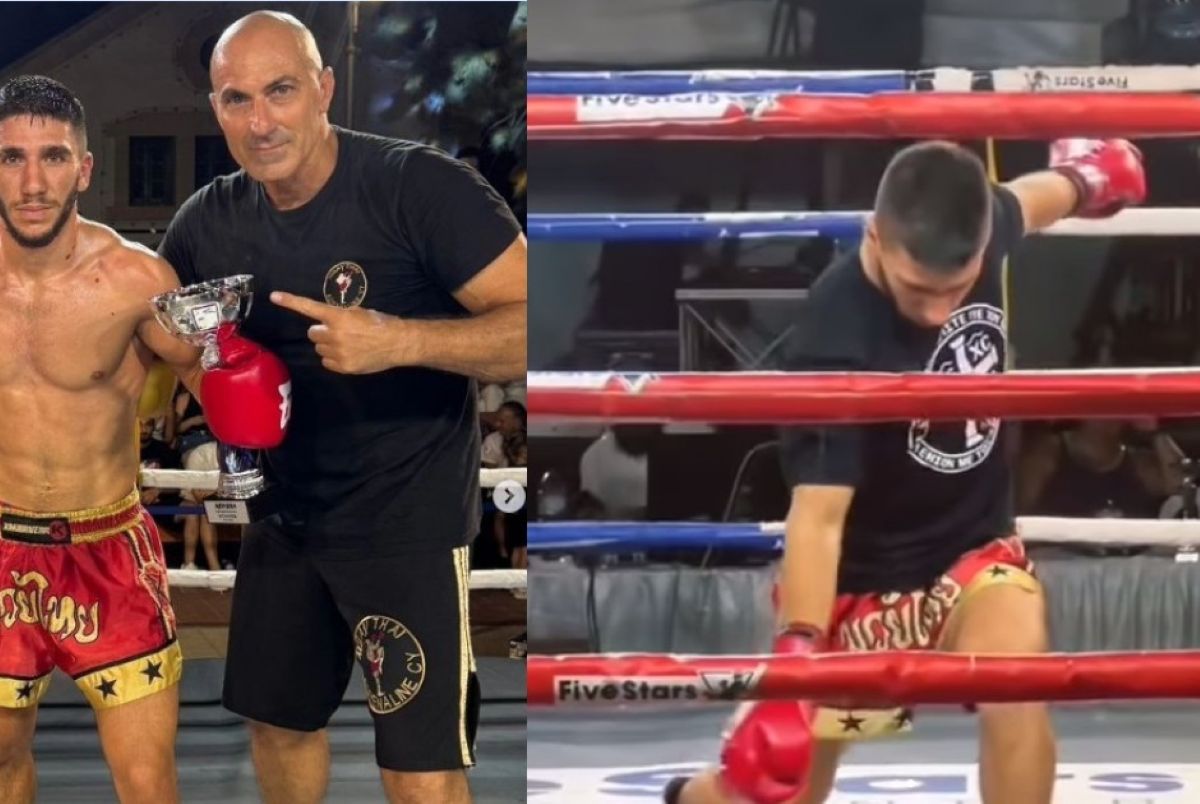 Ο Κύπριος μποξέρ Κυριάκος Χατζηαντωνίου στο ρινγκ στην Τουρκία προκαλώντας το πλήθος