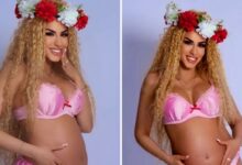 Η εντυπωσιακή χορεύτρια Αναστασία Γιούσεφ ποζάρει ανακοινώνοντας ότι είναι έγκυος στο πρώτο της παιδί