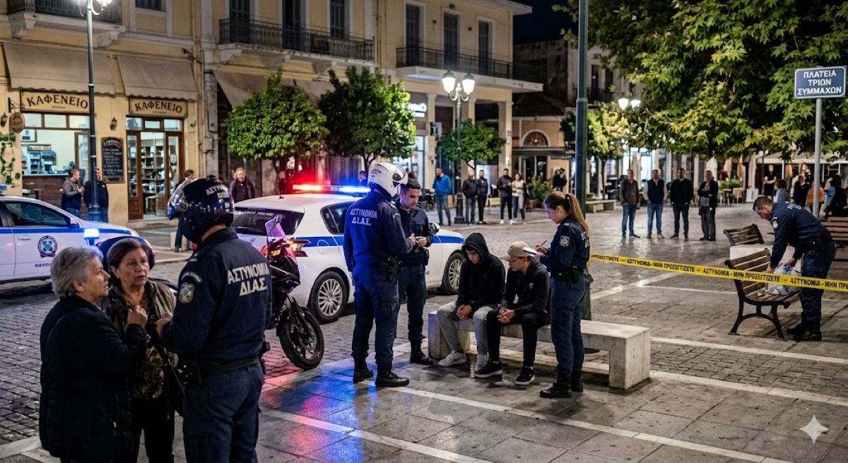 Αστυνομικές δυνάμεις στην Πάτρα μετά το περιστατικό με ανήλικους και ναρκωτικά στην πλατεία