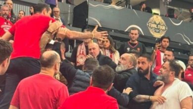 Σκηνές έντασης στο ΟΑΚΑ μεταξύ Γρηγόρη Δημητριάδη και Βαγγέλη Μαρινάκη κατά τη διάρκεια του Final Four