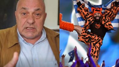 Ο δήμαρχος Βόλου Αχιλλέας Μπέος κατά τη διάρκεια έντονης δημόσιας τοποθέτησης για την κοινωνία και την τηλεόραση