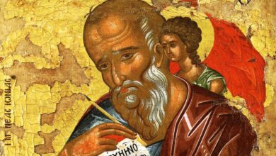 Βυζαντινή εικόνα του Αγίου Ιωάννου του Θεολόγου, του αγαπημένου μαθητή του Χριστού, για τη γιορτή σήμερα 8 Μαΐου