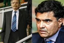 Αρχειακό στιγμιότυπο των Γιώργου και Γιάννη Βαρδινογιάννη από την εποχή της διοίκησής τους στον Παναθηναϊκό